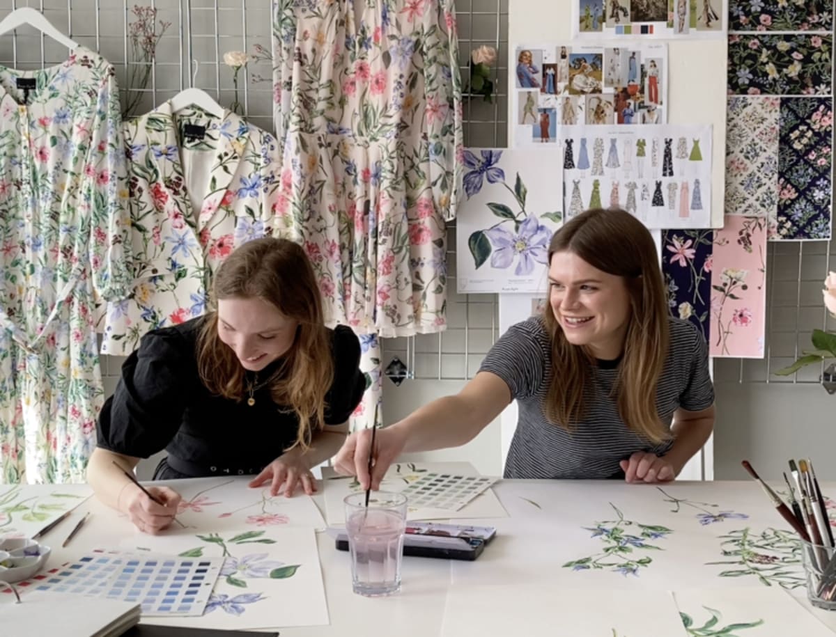 Women wearing floral styles